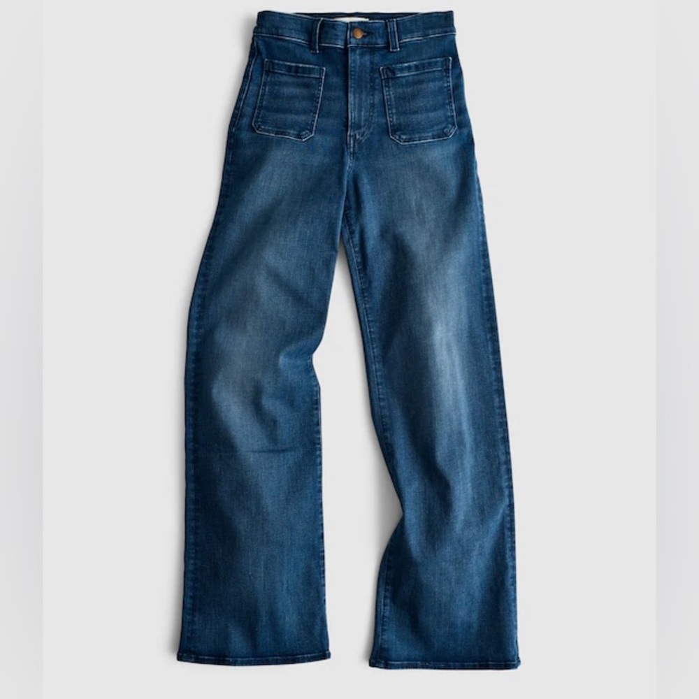 The Emmett Wide-Leg Jean in Super Stretch Denim - madewell size 27 (curvy)